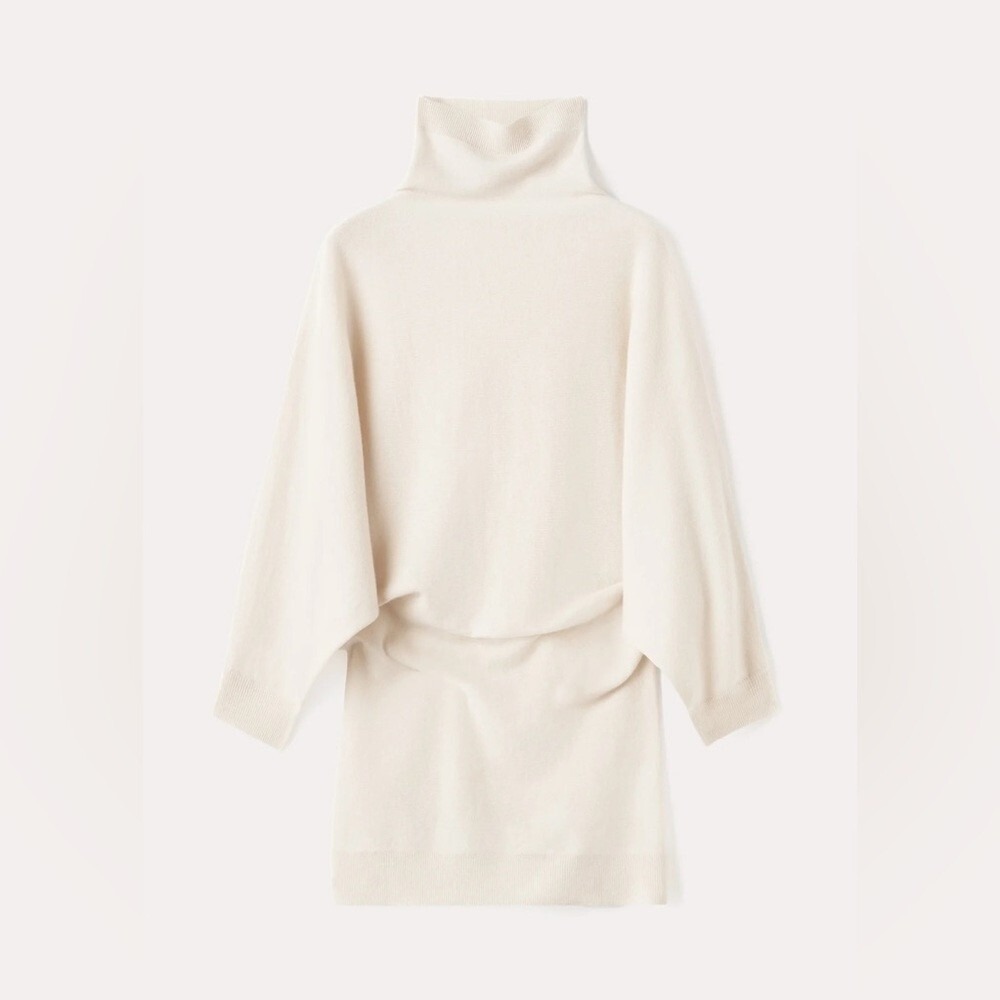 Toteme Sweater XXS Tunic Cashmere Funnel Neck Long Draped Oversized Quiet Luxury